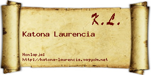 Katona Laurencia névjegykártya